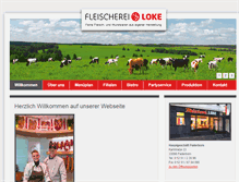 Tablet Screenshot of fleischerei-loke.de